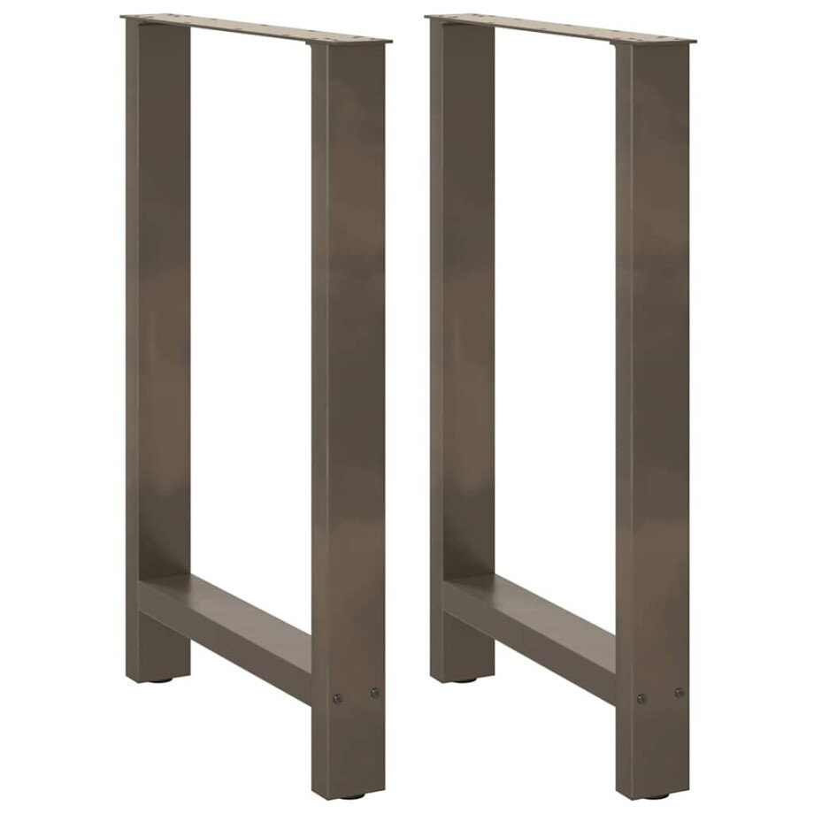 vidaXL Bartafelpoten 2 st 60x(90-91) cm staal naturel afbeelding 1
