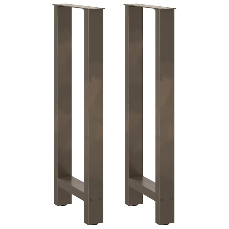 vidaXL Bartafelpoten 2 st 40x(100-101) cm staal naturel afbeelding 1