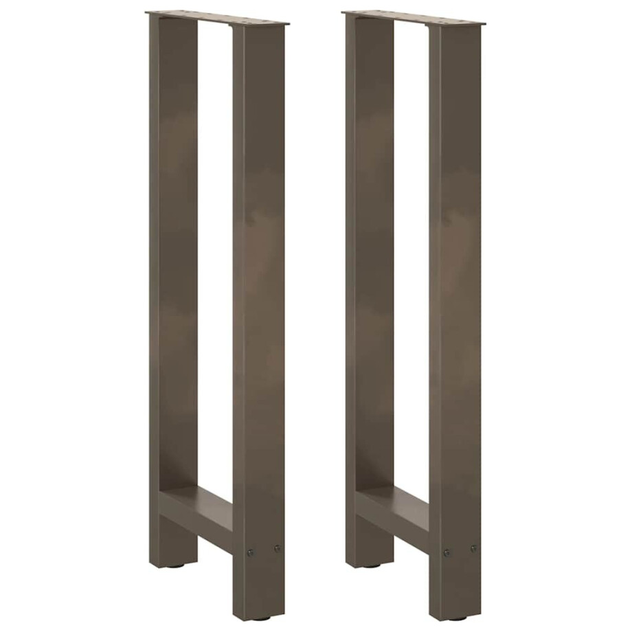 vidaXL Bartafelpoten 2 st 50x(100-101) cm staal naturel afbeelding 1