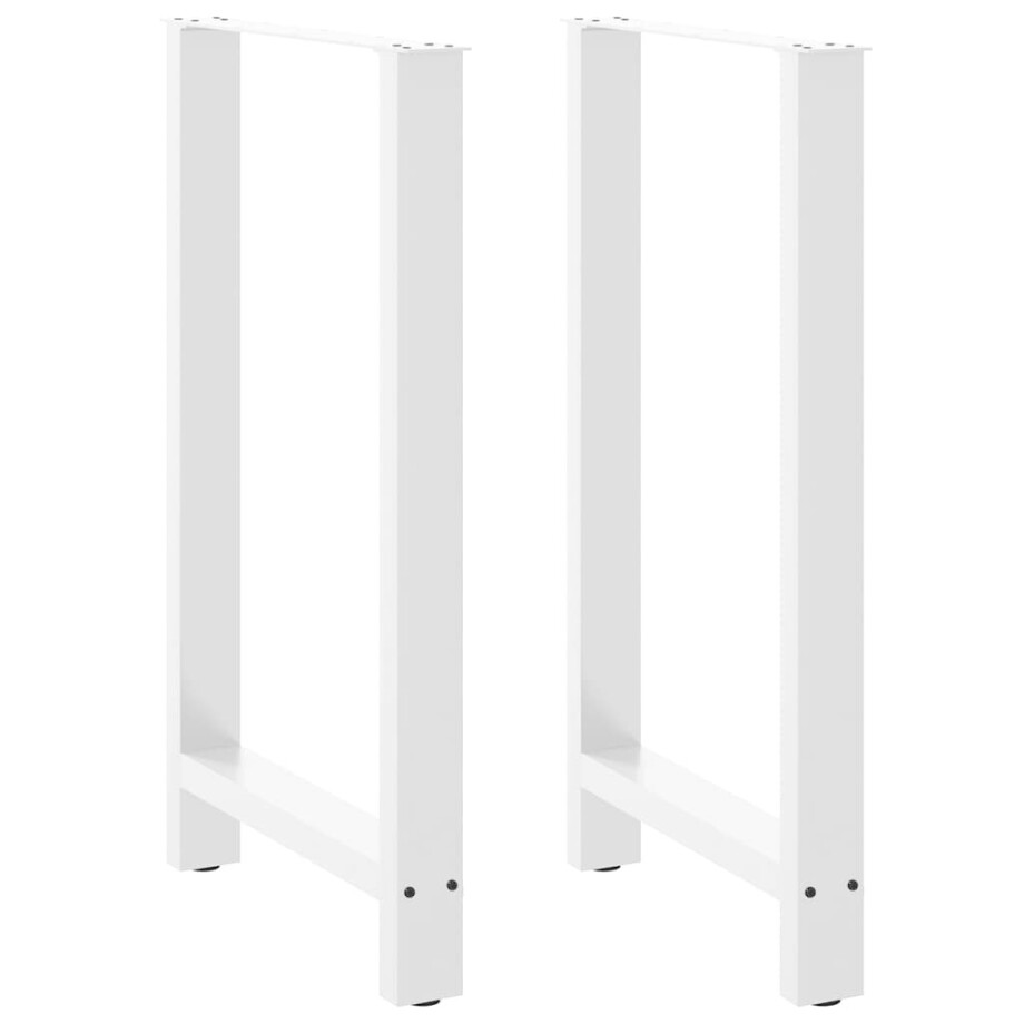 vidaXL Bartafelpoten 2 st 60x(100-101) cm staal wit afbeelding 1