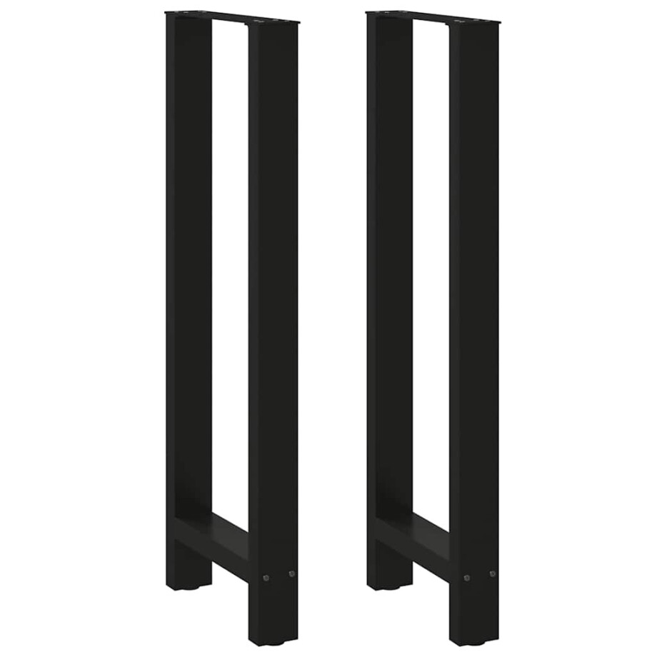 vidaXL Bartafelpoten 2 st 40x(110-111) cm staal zwart afbeelding 1