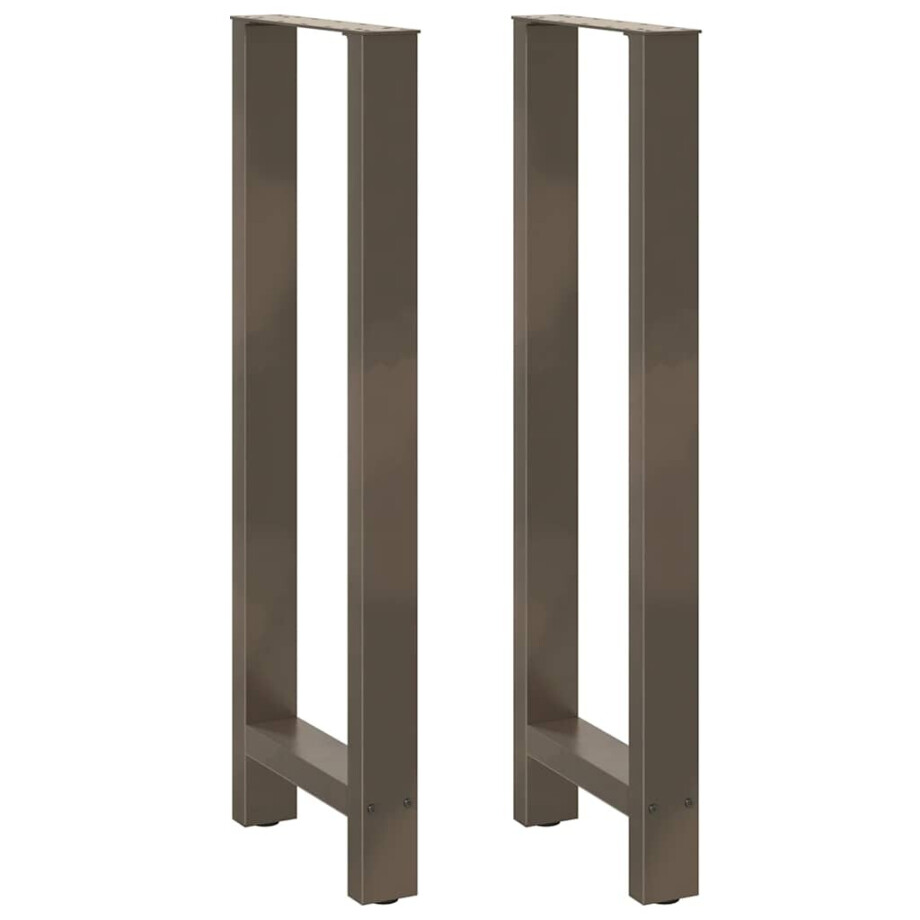 vidaXL Bartafelpoten 2 st 40x(110-111) cm staal naturel afbeelding 1