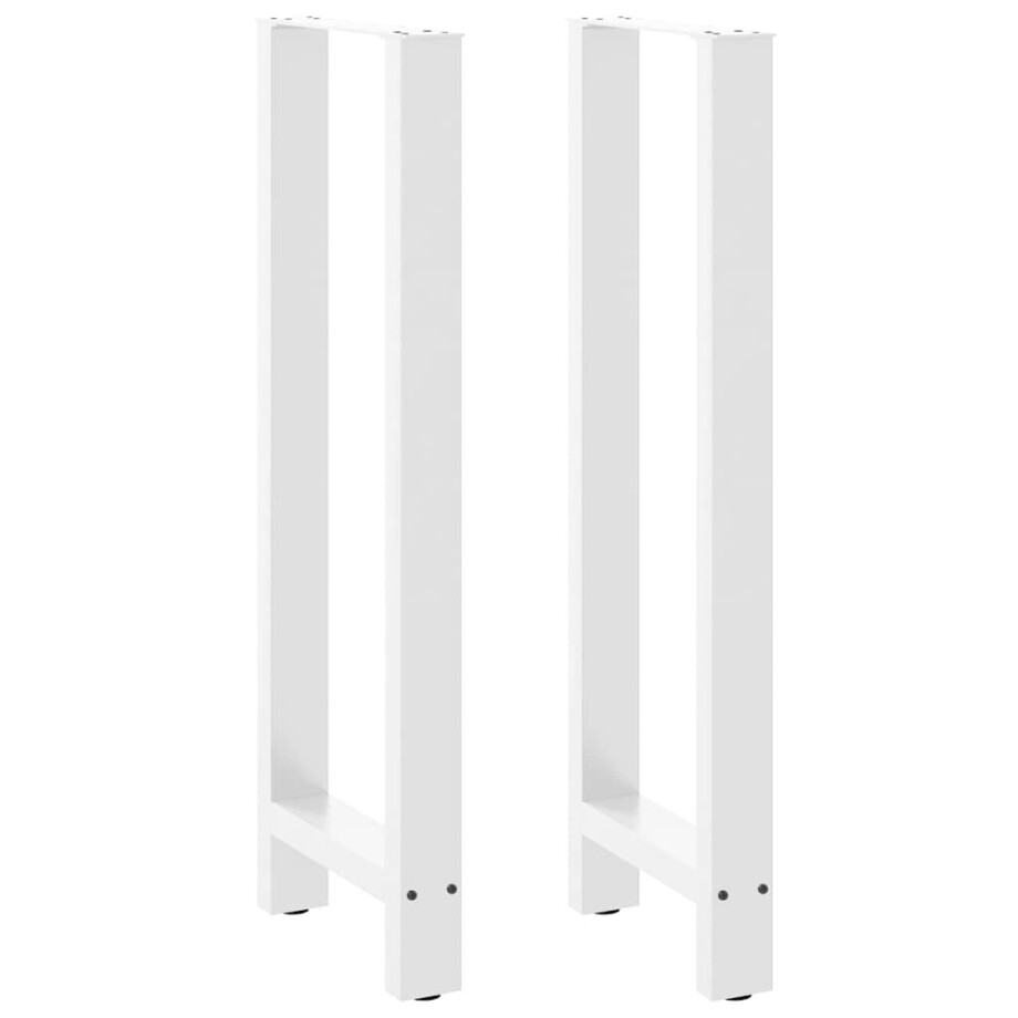 vidaXL Bartafelpoten 2 st 50x(110-111) cm staal wit afbeelding 1