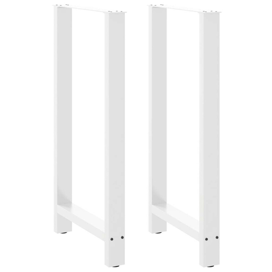 vidaXL Bartafelpoten 2 st 60x(110-111) cm staal wit afbeelding 1