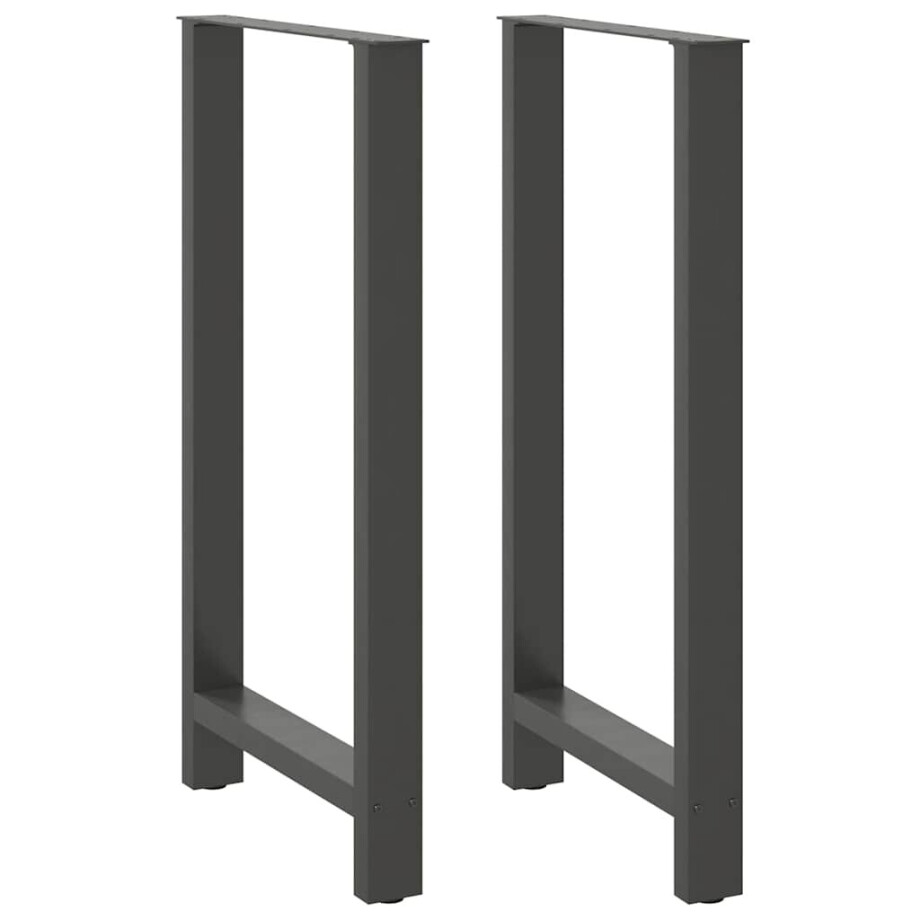 vidaXL Bartafelpoten 2 st 60x(110-111) cm staal antraciet vidaXL Bartafelpoten 2 st 60x(110-111) cm staal antraciet afbeelding 1
