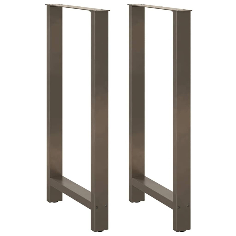 vidaXL Bartafelpoten 2 st 60x(110-111) cm staal naturel afbeelding 1