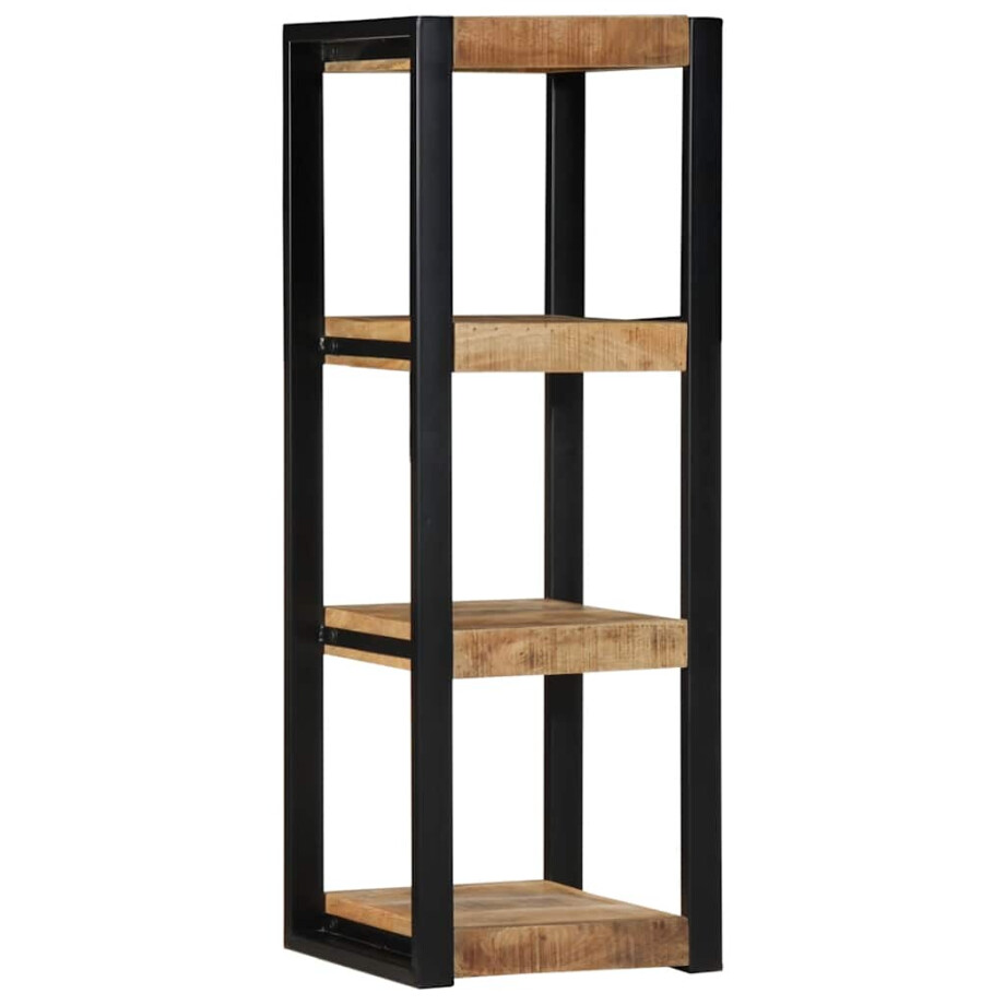 vidaXL Wandschap 35x35x100 cm massief ruw mangohout afbeelding 1