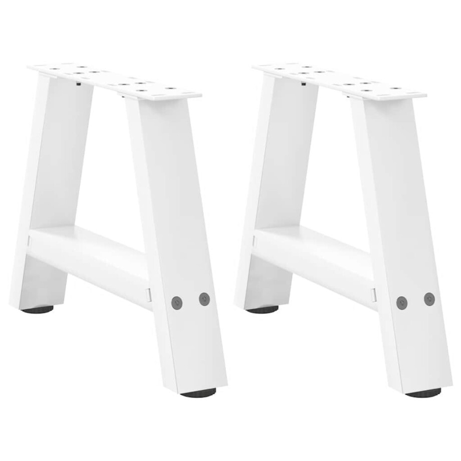 vidaXL Salontafelpoten 2 st A-vormig 30x(30-31) cm staal wit afbeelding 1