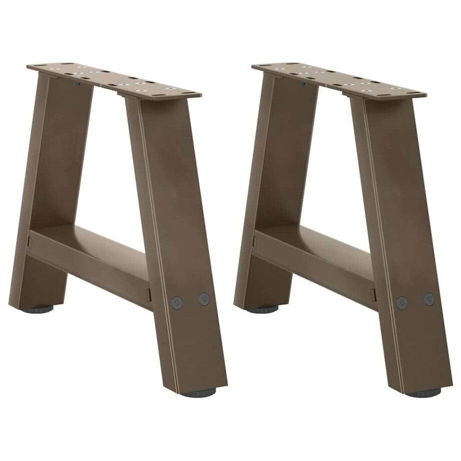 vidaXL Salontafelpoten 2 st A-vormig 30x(30-31) cm staal afbeelding 1