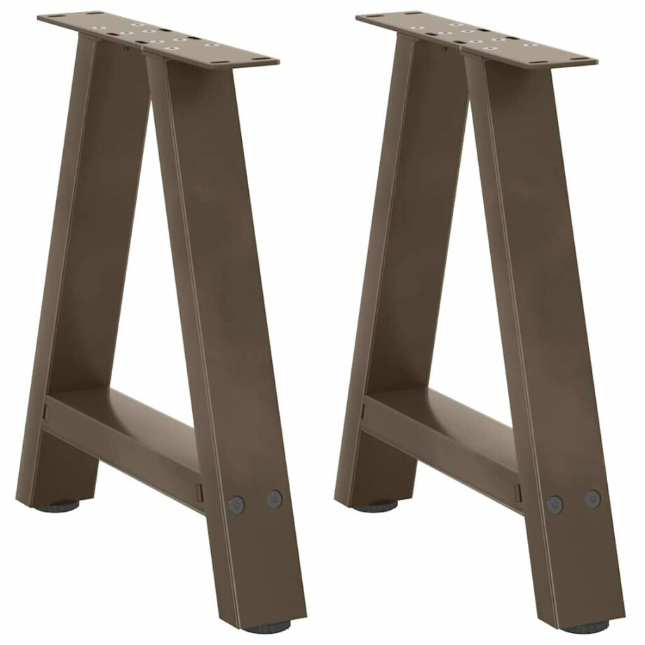 vidaXL Salontafelpoten 2 st A-vormig 38x(42-43) cm staal afbeelding 1