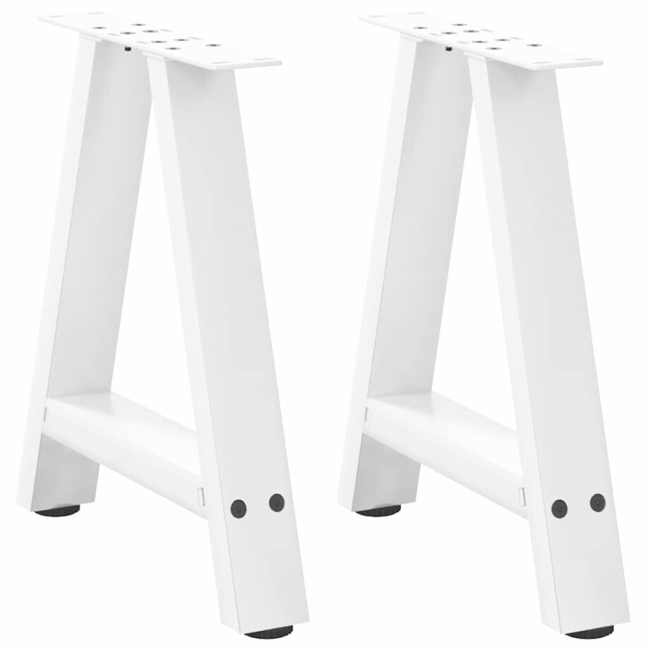 vidaXL Salontafelpoten 2 st A-vormig 50x(42-43) cm staal wit afbeelding 1