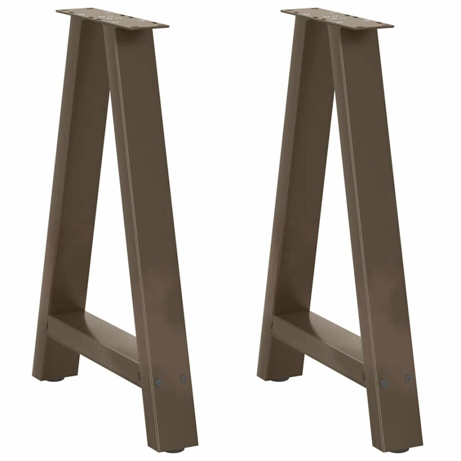 vidaXL Eettafelpoten 2 st A-vormig 60x(72-73) cm staal afbeelding 1