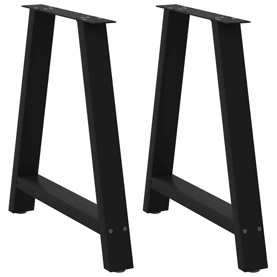 vidaXL Eettafelpoten 2 st A-vormig 70x(72-73) cm staal zwart afbeelding 1