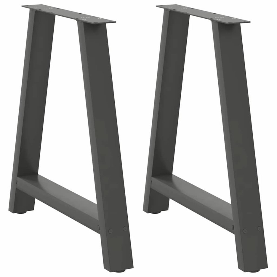 vidaXL Eettafelpoten 2 st A-vormig 70x(72-73) cm staal antraciet vidaXL Eettafelpoten 2 st A-vormig 70x(72-73) cm staal antraciet afbeelding 1