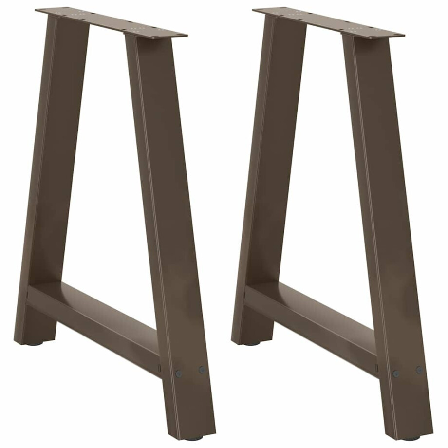 vidaXL Eettafelpoten 2 st A-vormig 70x(72-73) cm staal afbeelding 1