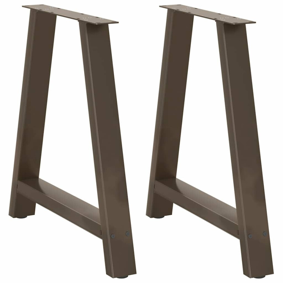 vidaXL Eettafelpoten 2 st A-vormig 80x(72-73) cm staal afbeelding 1