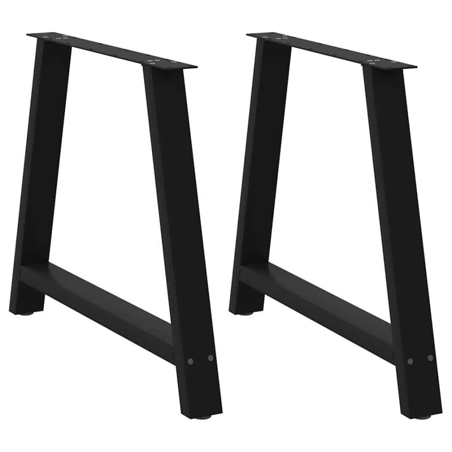 vidaXL Eettafelpoten 2 st A-vormig 90x(72-73) cm staal zwart afbeelding 1
