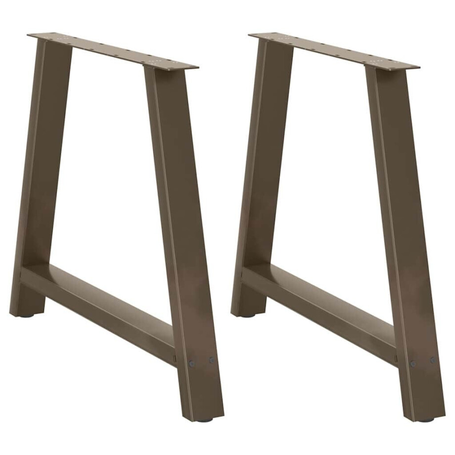 vidaXL Eettafelpoten 2 st A-vormig 90x(72-73) cm staal afbeelding 1