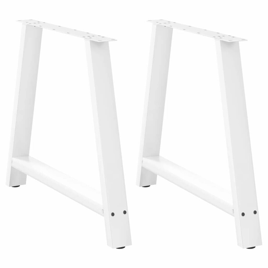 vidaXL Eettafelpoten 2 st A-vormig 100x(72-73) cm staal wit afbeelding 1