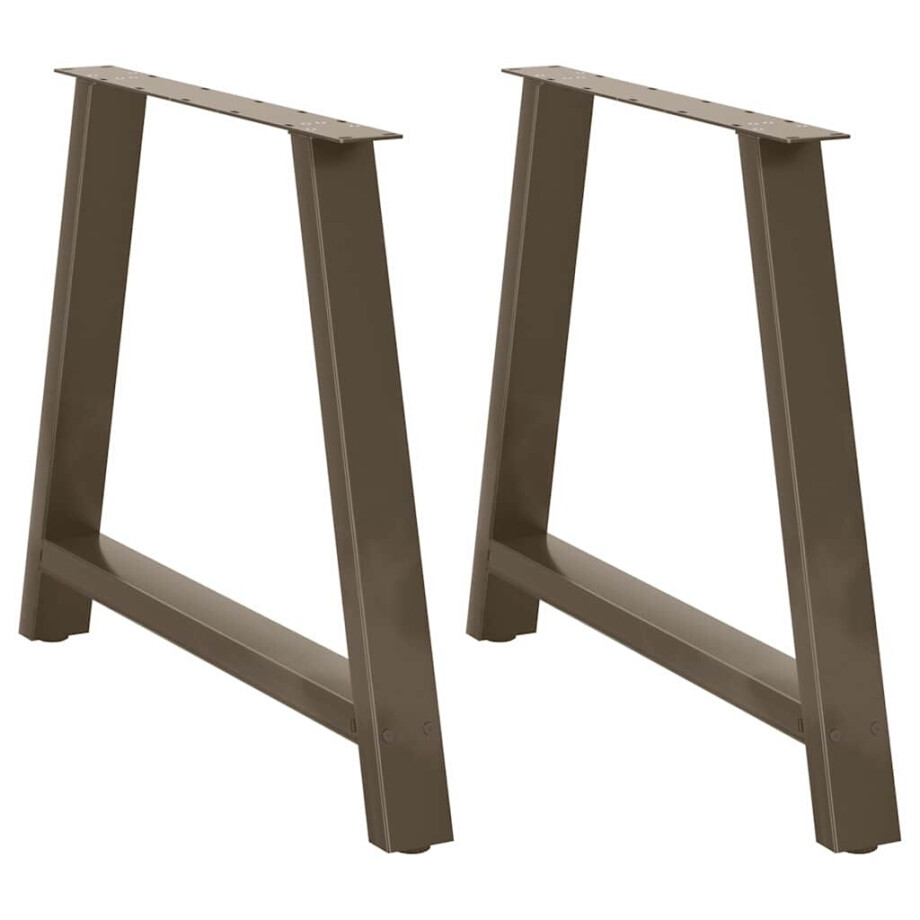 vidaXL Eettafelpoten 2 st A-vormig 100x(72-73) cm staal afbeelding 1