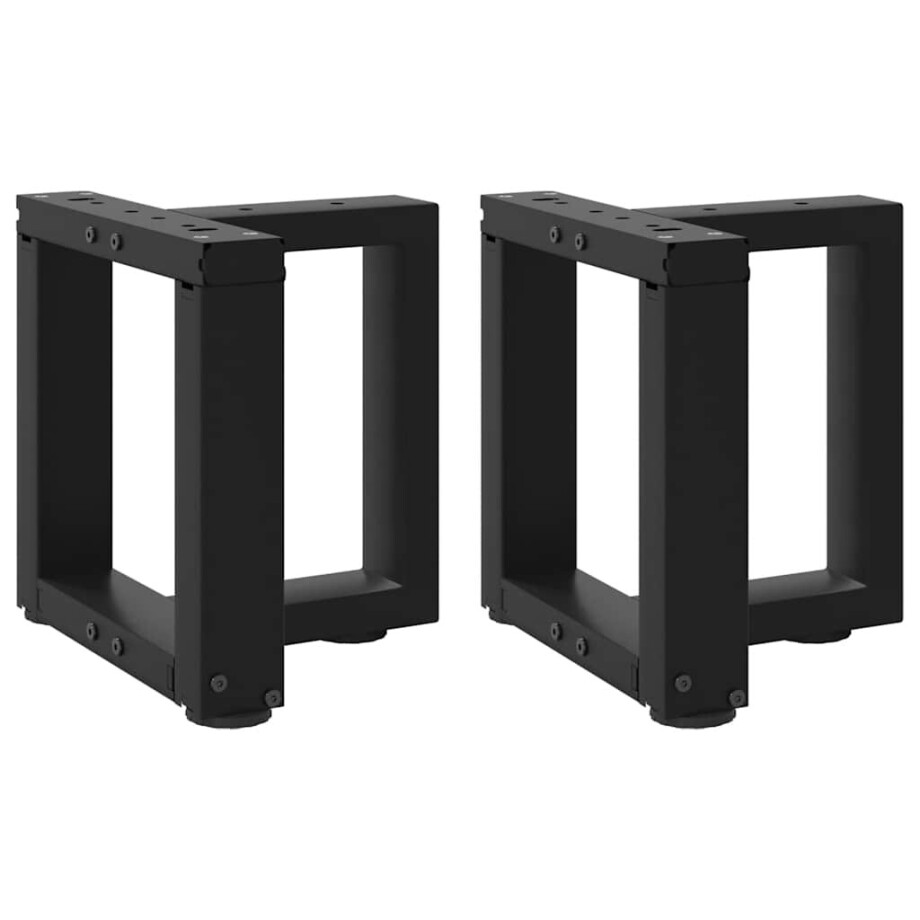 vidaXL Salontafelpoten 2 st T-vormig 30x25x(30-31) cm staal zwart vidaXL Salontafelpoten 2 st T-vormig 30x25x(30-31) cm staal zwart afbeelding 1