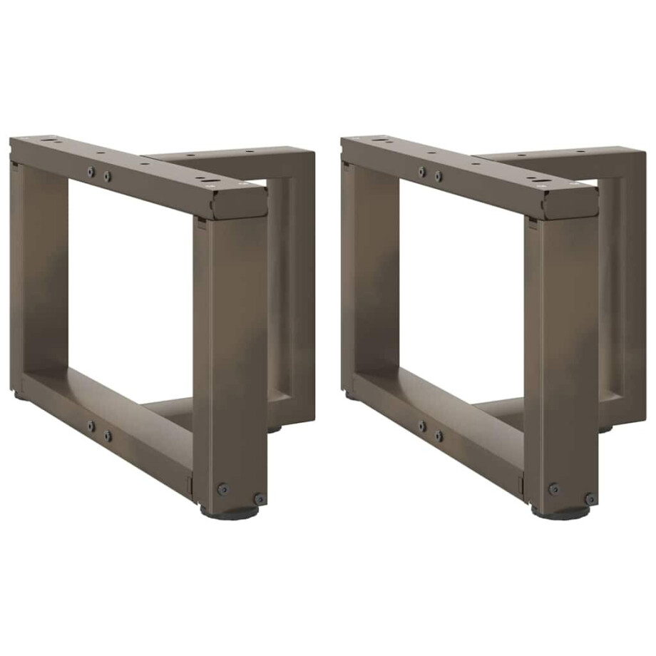 vidaXL Salontafelpoten 2 st T-vormig 40x25x(30-31) cm staal naturel afbeelding 1