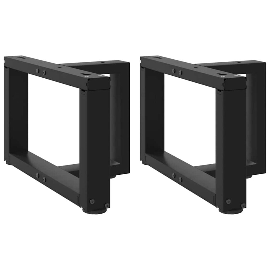 vidaXL Salontafelpoten 2 st T-vormig 50x25x(30-31) cm staal zwart vidaXL Salontafelpoten 2 st T-vormig 50x25x(30-31) cm staal zwart afbeelding 1
