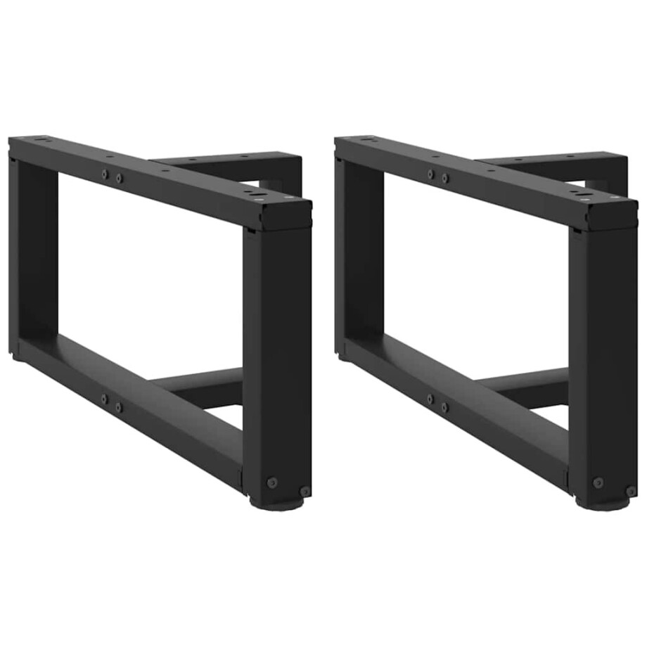 vidaXL Salontafelpoten 2 st T-vormig 60x25x(30-31) cm staal zwart vidaXL Salontafelpoten 2 st T-vormig 60x25x(30-31) cm staal zwart afbeelding 1
