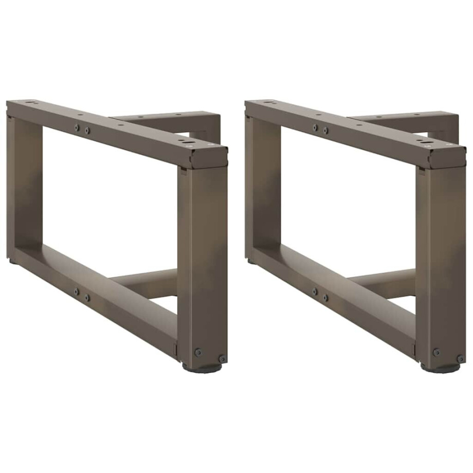 vidaXL Salontafelpoten 2 st T-vormig 60x25x(30-31) cm staal naturel afbeelding 1