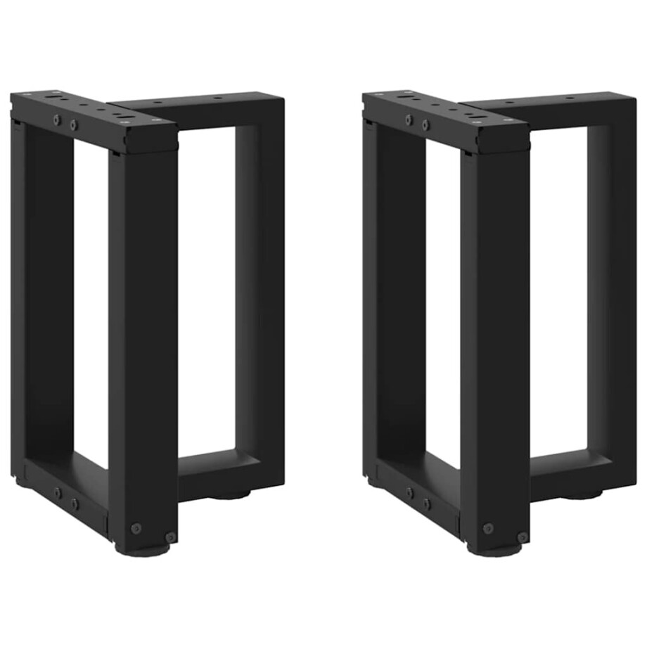 vidaXL Salontafelpoten 2 st T-vormig 38x25x(42-43) cm staal zwart vidaXL Salontafelpoten 2 st T-vormig 38x25x(42-43) cm staal zwart afbeelding 1