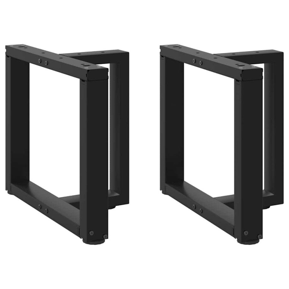 vidaXL Salontafelpoten 2 st T-vormig 50x25x(42-43) cm staal zwart vidaXL Salontafelpoten 2 st T-vormig 50x25x(42-43) cm staal zwart afbeelding 1