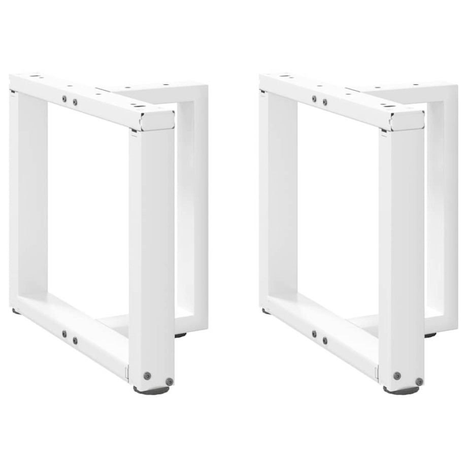 vidaXL Salontafelpoten 2 st T-vormig 50x25x(42-43) cm staal wit vidaXL Salontafelpoten 2 st T-vormig 50x25x(42-43) cm staal wit afbeelding 1