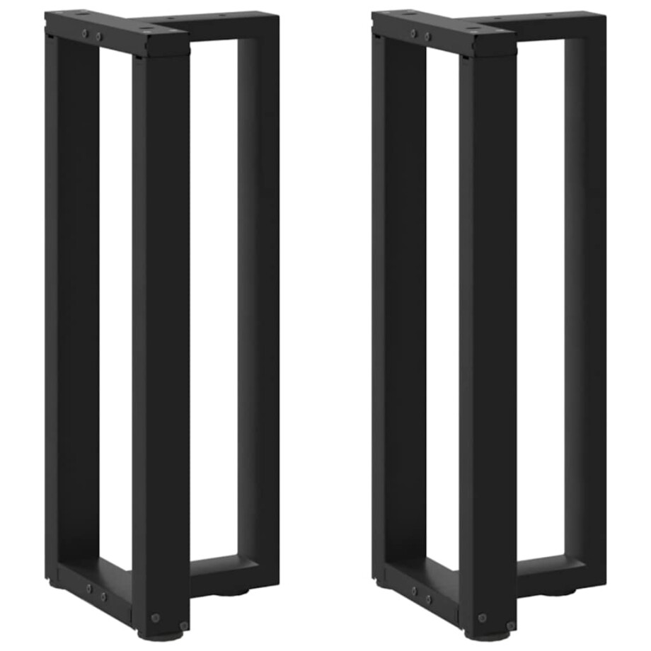 vidaXL Console tafelpoten 2 st T-vormig 38x25x(72-73) cm staal zwart afbeelding 1