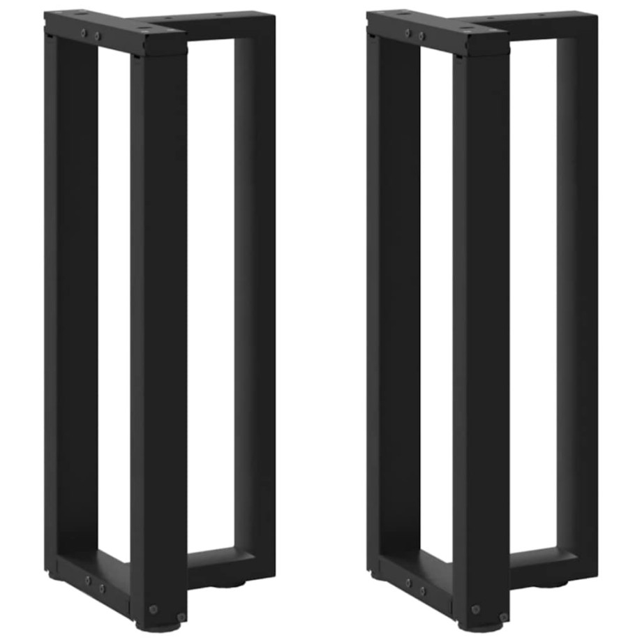 vidaXL Console tafelpoten 2 st T-vormig 38x25x(72-73) cm staal zwart afbeelding 1