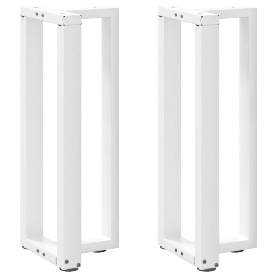 vidaXL Console tafelpoten 2 st T-vormig 38x25x(72-73) cm staal wit afbeelding 1