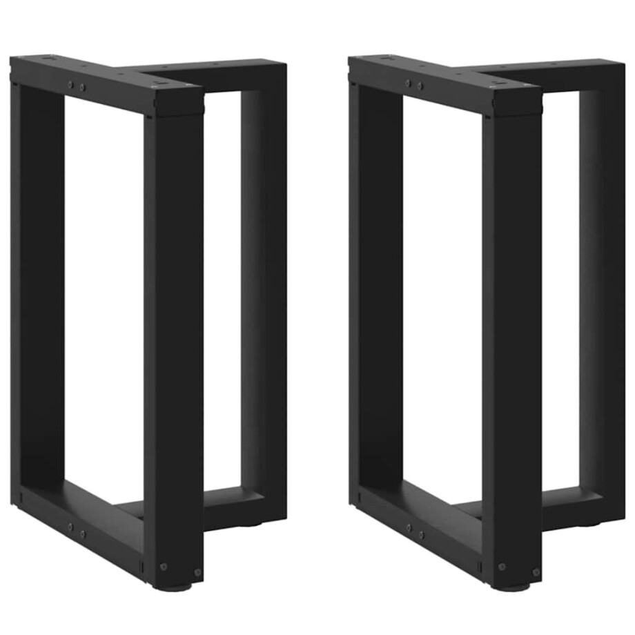 vidaXL Eettafelpoten 2 st T-vormig 50x35x(72-73) cm staal zwart afbeelding 1