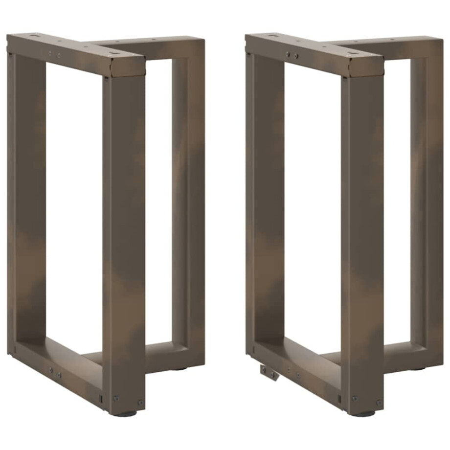 vidaXL Eettafelpoten 2 st T-vormig 50x35x(72-73) cm staal naturel afbeelding 1