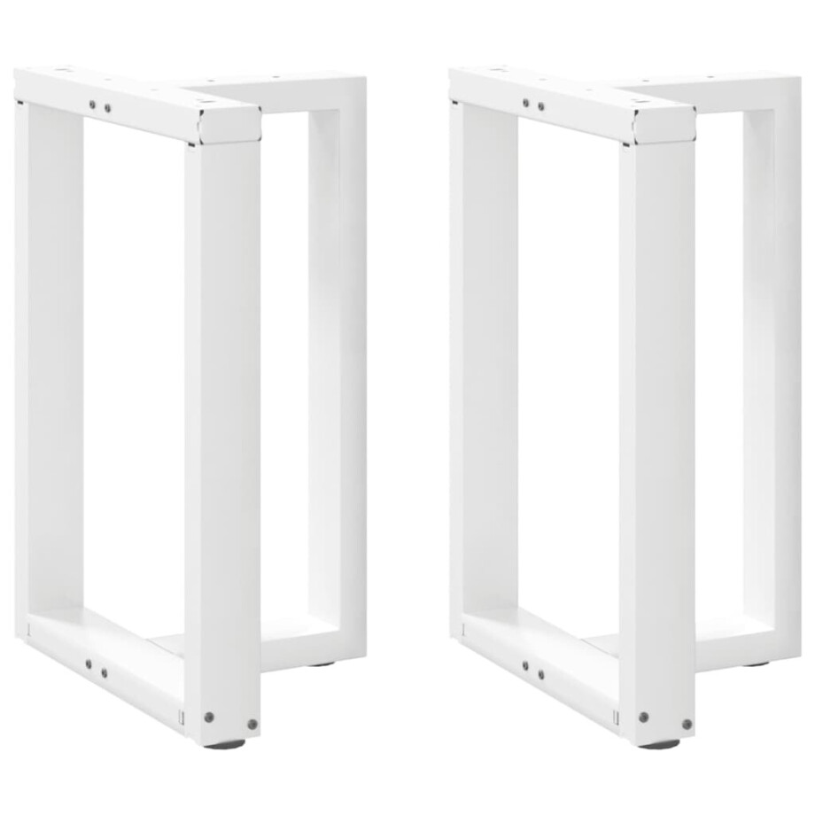 vidaXL Eettafelpoten 2 st T-vormig 60x35x(72-73) cm staal wit afbeelding 1