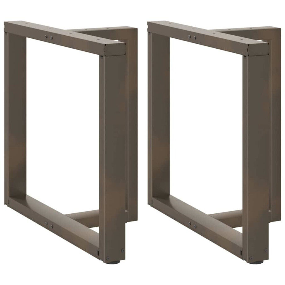 vidaXL Eettafelpoten 2 st T-vormig 80x35x(72-73) cm staal naturel afbeelding 1