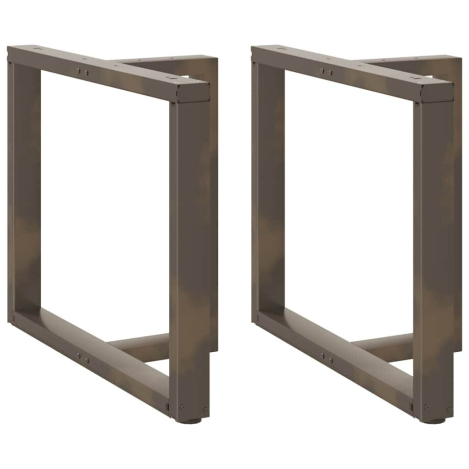 vidaXL Eettafelpoten 2 st T-vormig 90x35x(72-73) cm staal naturel afbeelding 1