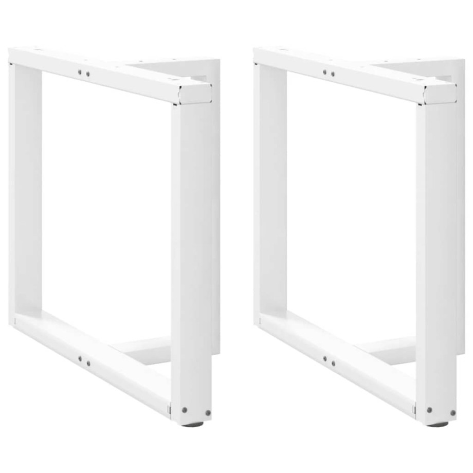 vidaXL Eettafelpoten 2 st T-vormig 100x35x(72-73) cm staal wit afbeelding 1
