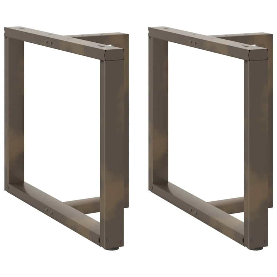 vidaXL Eettafelpoten 2 st T-vormig 100x35x(72-73) cm staal naturel afbeelding 1