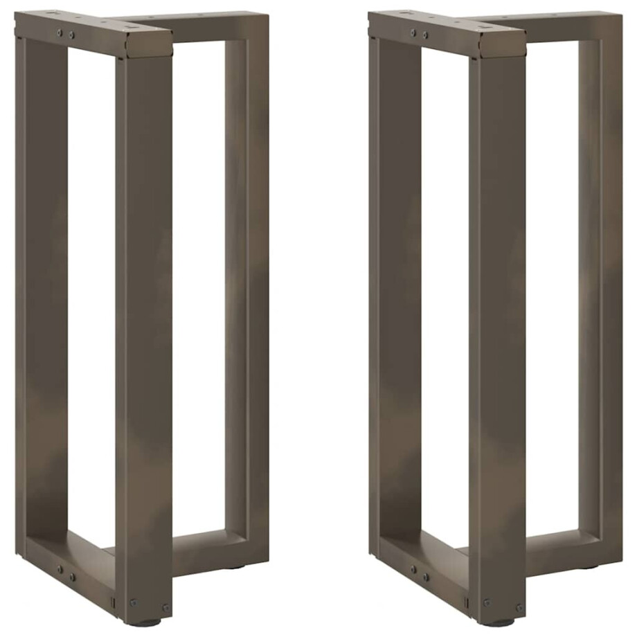 vidaXL Bartafelpoten 2 st T-vormig 50x35x(90-91) cm staal naturel afbeelding 1