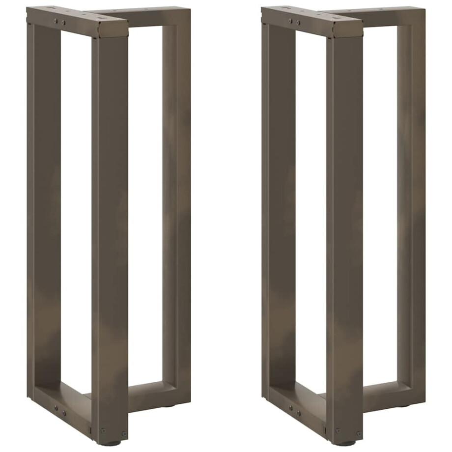 vidaXL Bartafelpoten 2 st T-vormig 40x35x(100-101) cm staal naturel afbeelding 1