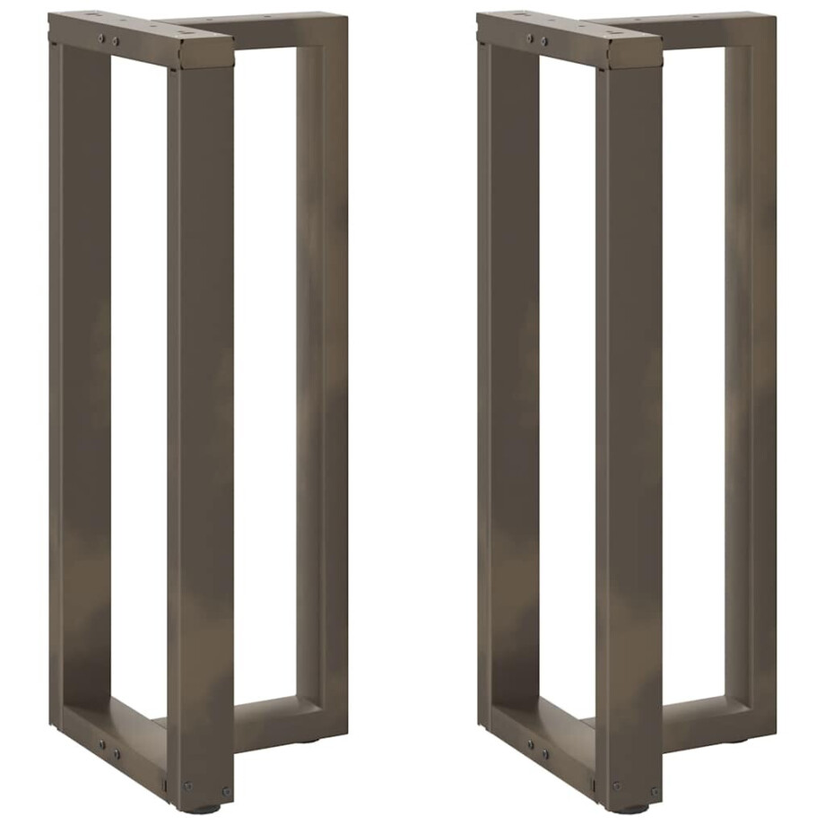 vidaXL Bartafelpoten 2 st T-vormig 50x35x(100-101) cm staal naturel afbeelding 1