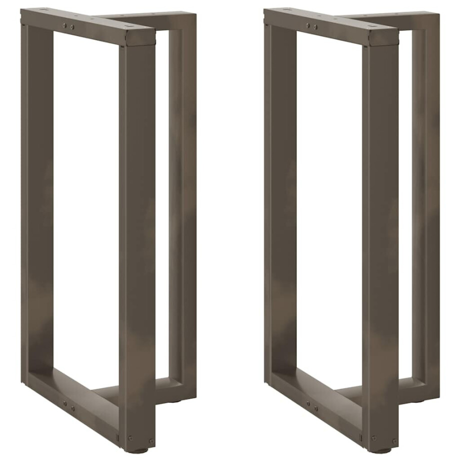 vidaXL Bartafelpoten 2 st T-vormig 60x35x(100-101) cm staal naturel afbeelding 1