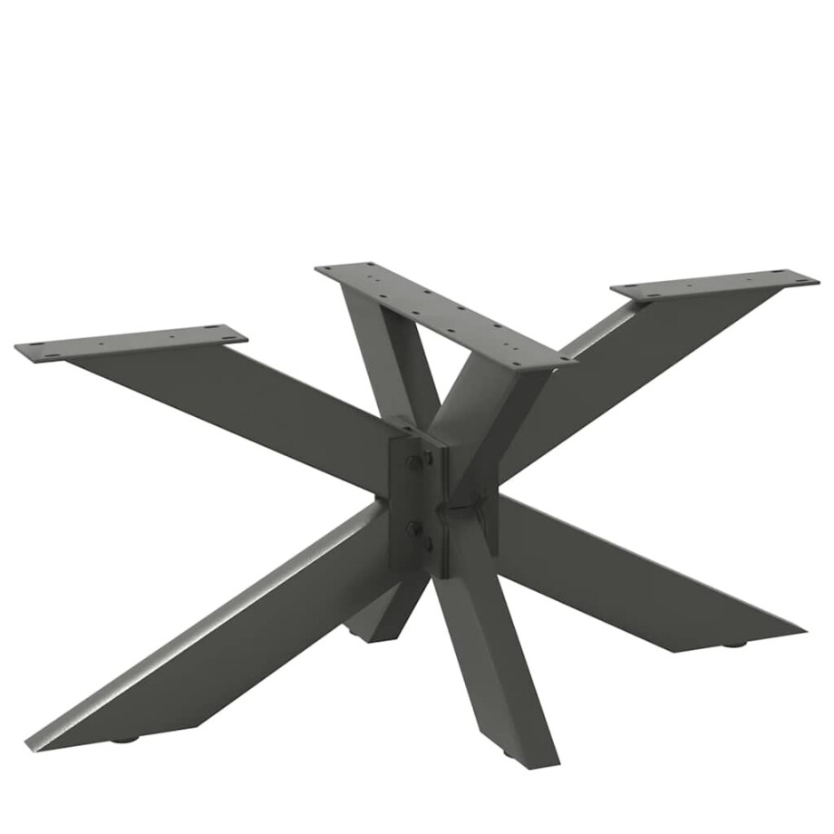 vidaXL Salontafelpoot spider vorm 98x58x(42-43) cm staal antraciet afbeelding 1