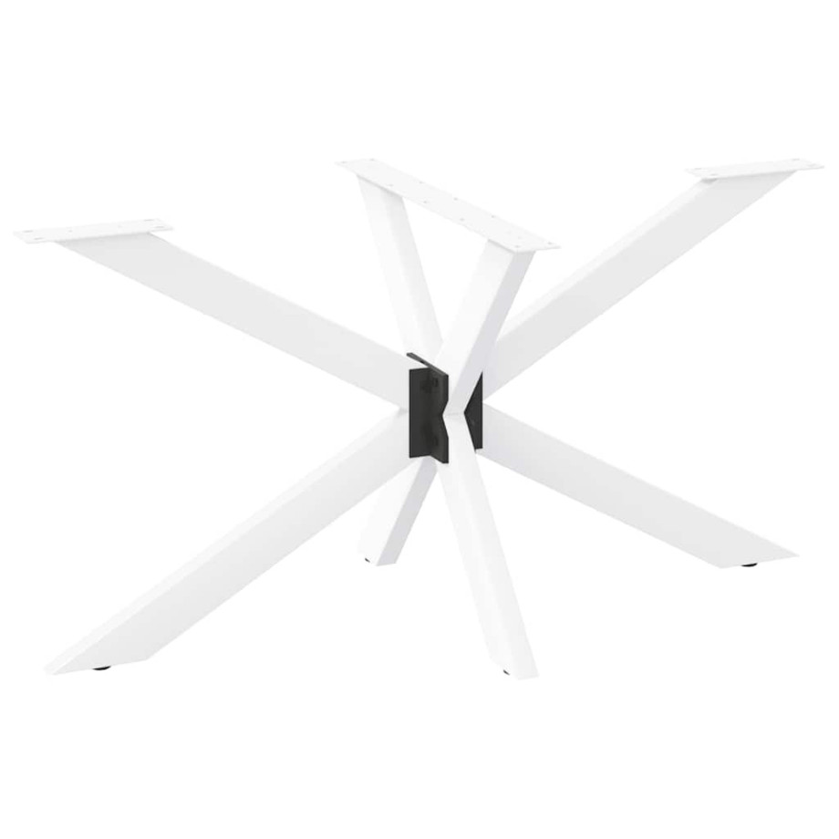 vidaXL Eettafelpoot spider vorm 120x68x(72-73) cm staal wit afbeelding 1