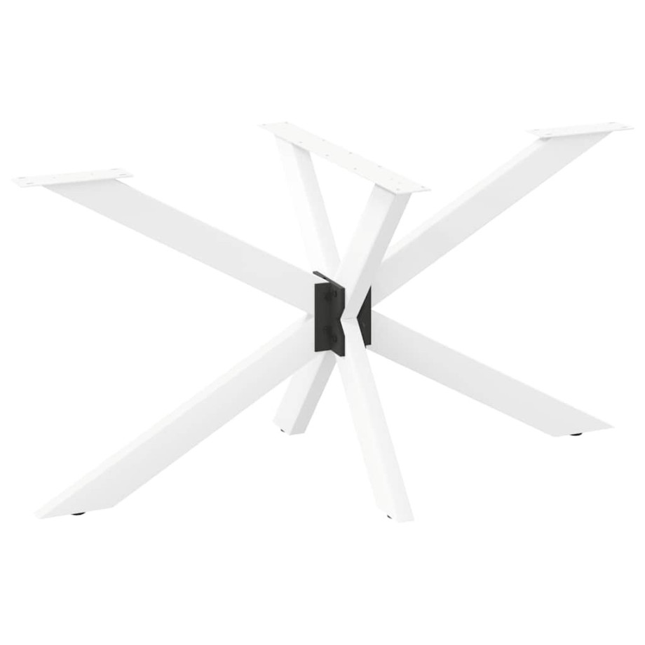 vidaXL Eettafelpoot spider vorm 150x78x(72-73) cm staal wit afbeelding 1