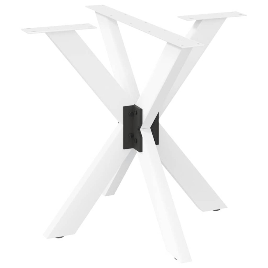 vidaXL Eettafelpoot spider vorm 85x85x(72-73) cm staal wit vidaXL Eettafelpoot spider vorm 85x85x(72-73) cm staal wit afbeelding 1